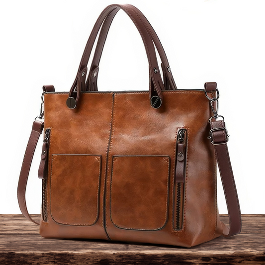 Bolso de hombro clásico de cuero, cómodo y atemporal para cualquier ocasión