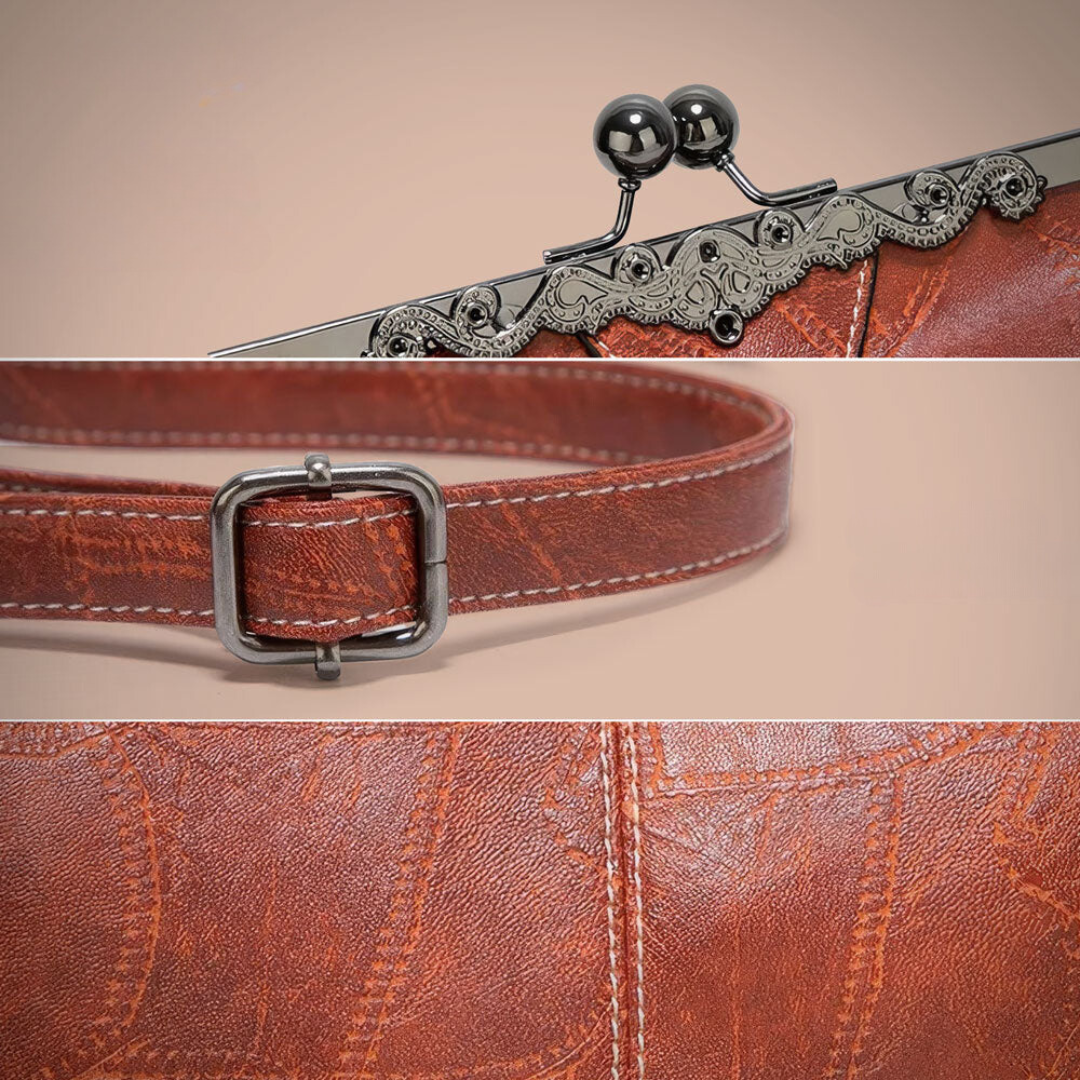 Elegante bolso vintage de cuero, cómodo y atemporal para cualquier ocasión