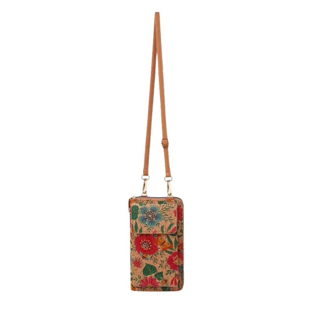 Bolso de hombro boho con flores de algodón, cómodo y elegantemente atemporal