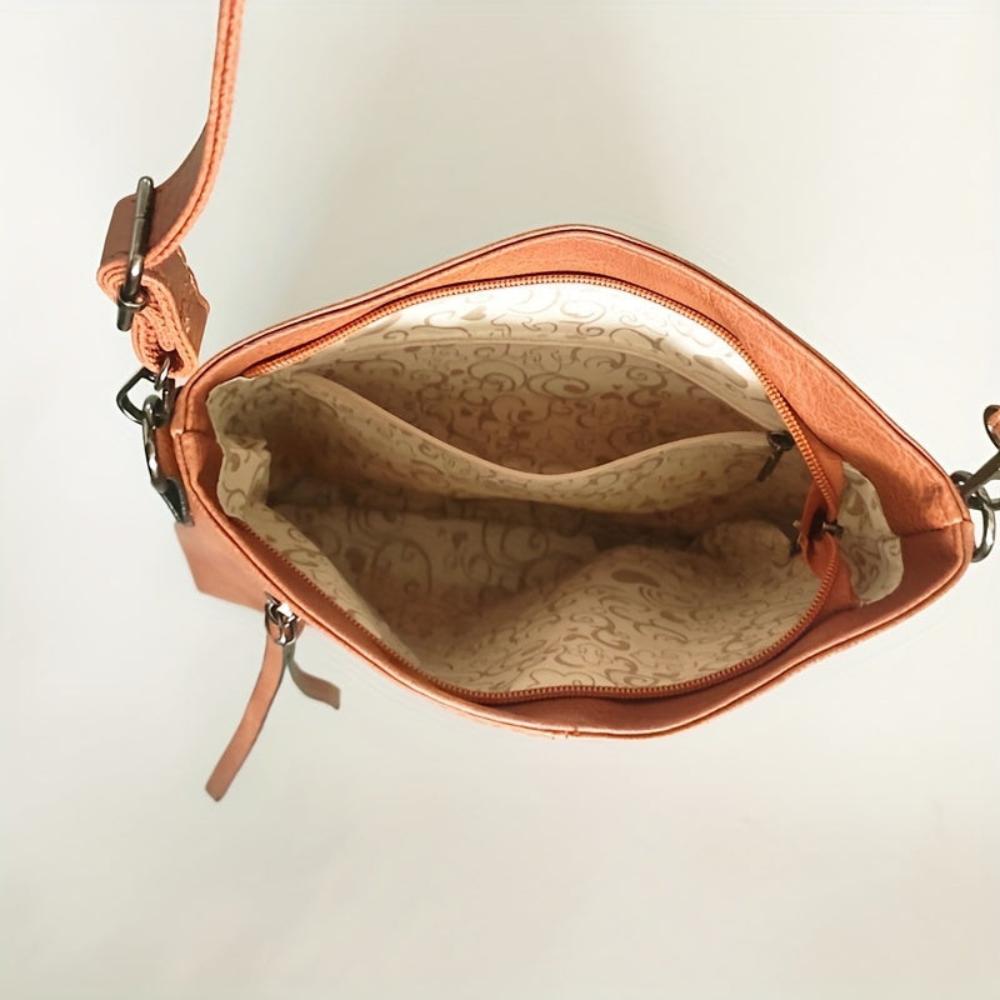 Bolso de hombro vintage de algodón con patrón de ajedrez, cómodo y elegante