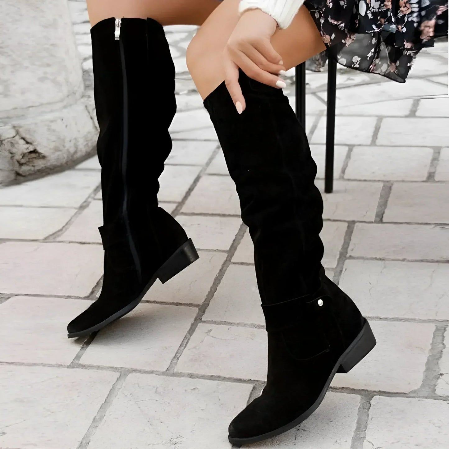 Cassidy | Botas largas de ante elegantes