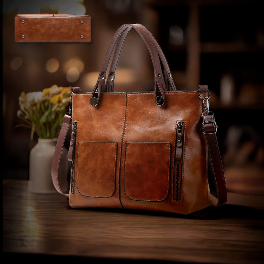 Bolso de hombro clásico de cuero, cómodo y atemporal para cualquier ocasión