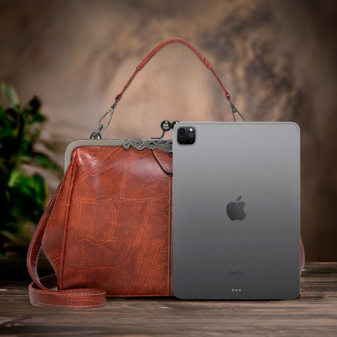 Elegante bolso vintage de cuero, cómodo y atemporal para cualquier ocasión