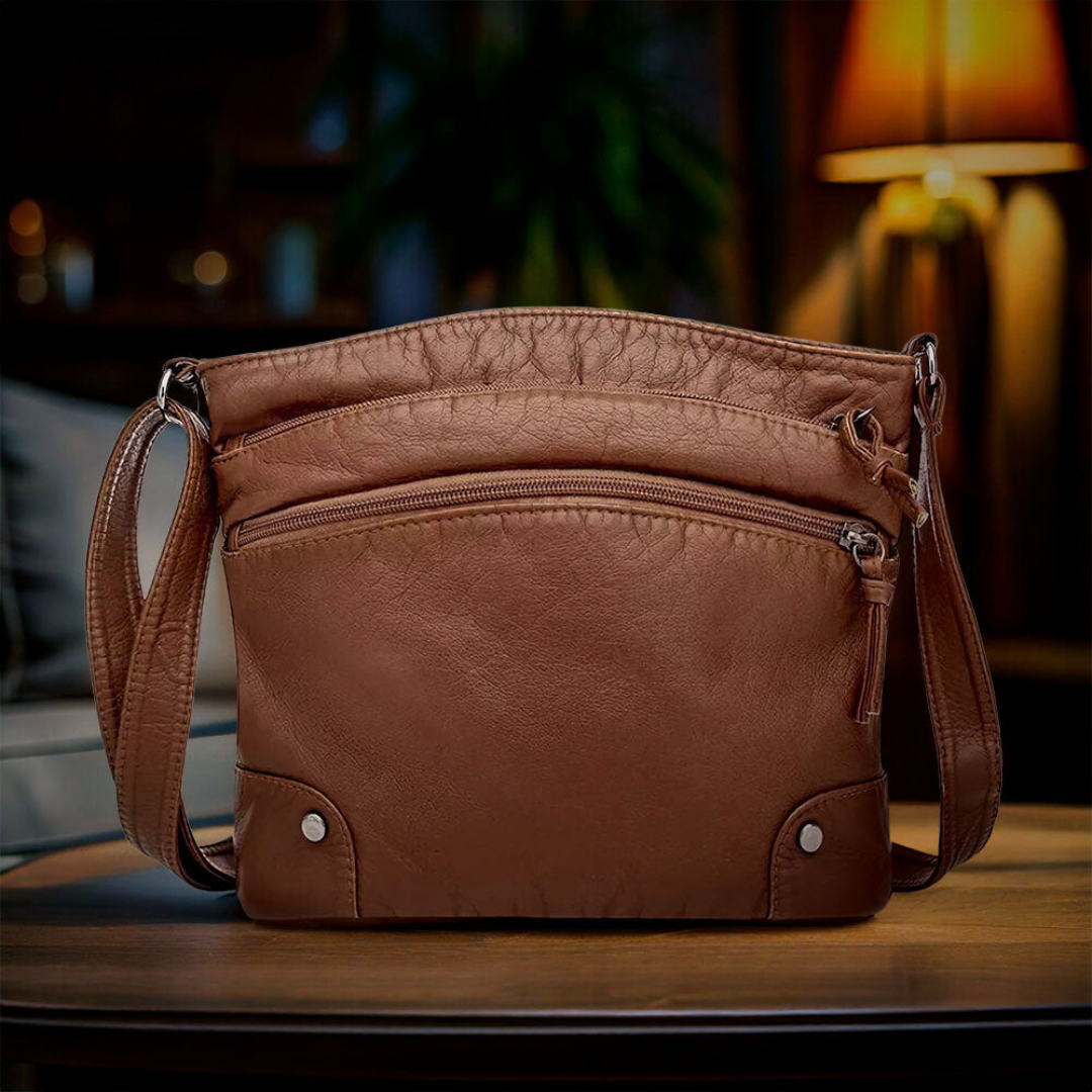 Cartera de cuero con encanto atemporal y ajuste cómodo