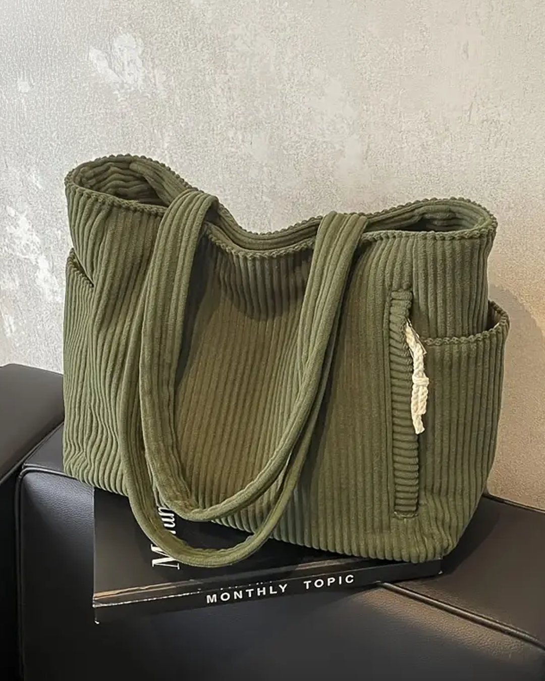 Tilda | Bolso de Mano Acanalado con Detalle de Cordón