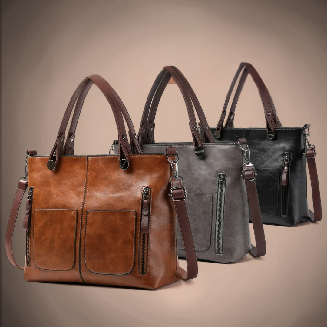 Bolso de hombro clásico de cuero, cómodo y atemporal para cualquier ocasión