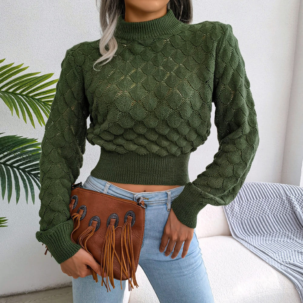 Suéteres de punto elegantes para mujer con mangas largas