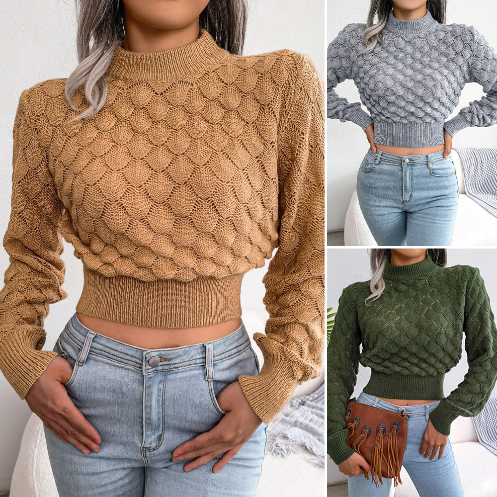 Suéteres de punto elegantes para mujer con mangas largas