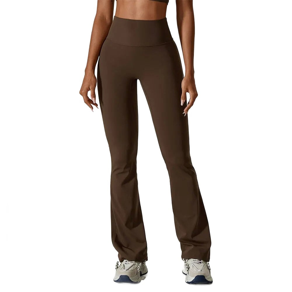 Leggings acampanados con fruncido