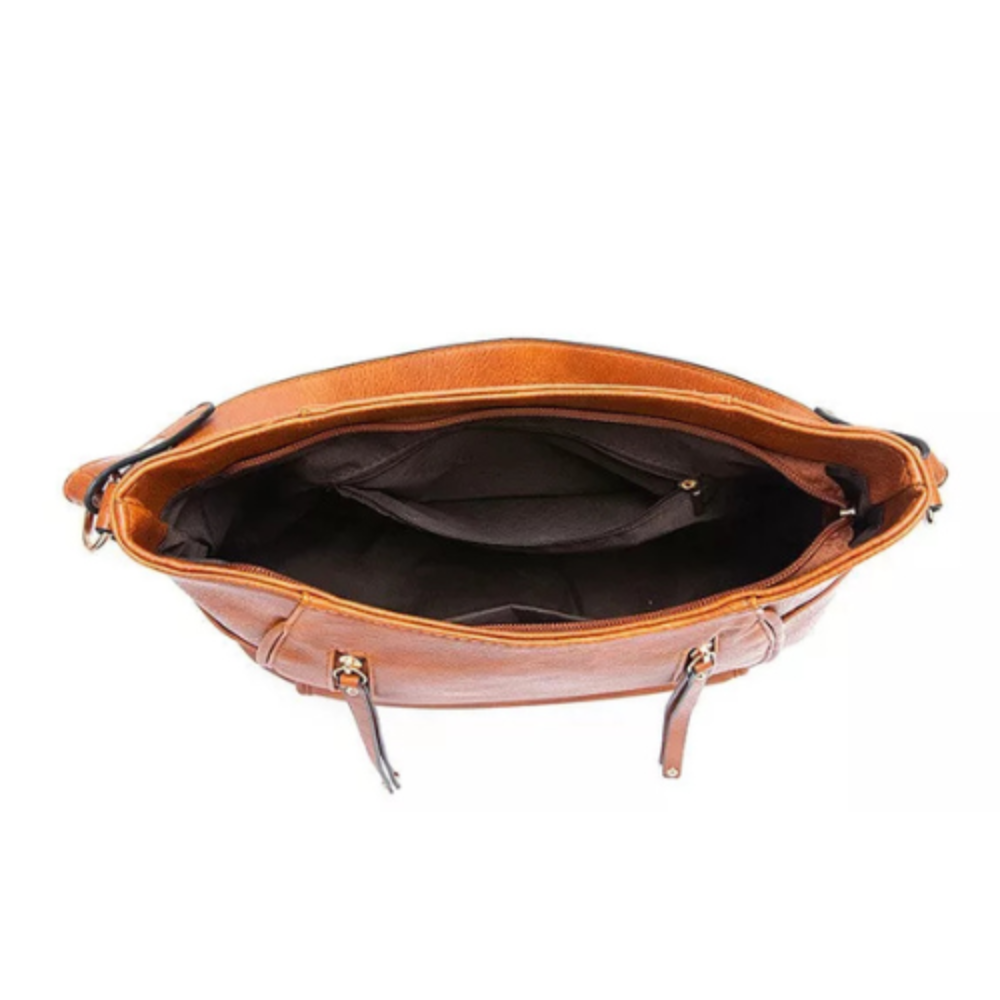 Bolso de hombro vintage de cuero con un diseño atemporal y cómodo