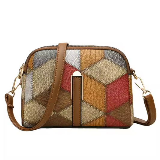 Mini bolso de hombro de patchwork, cómodo y atemporalmente elegante