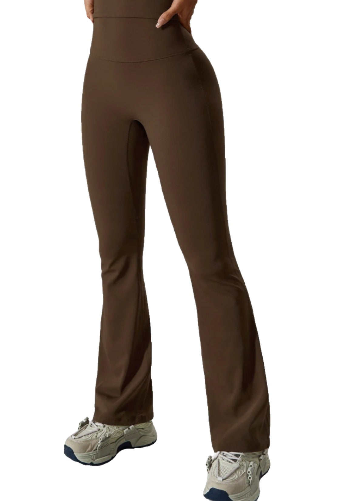 Leggings acampanados con fruncido