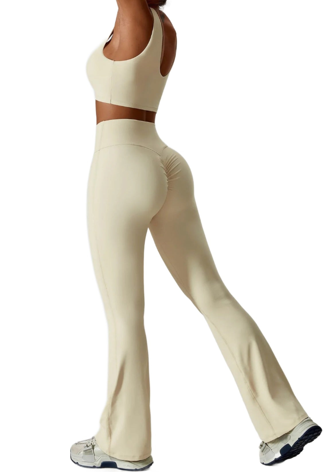 Leggings acampanados con fruncido