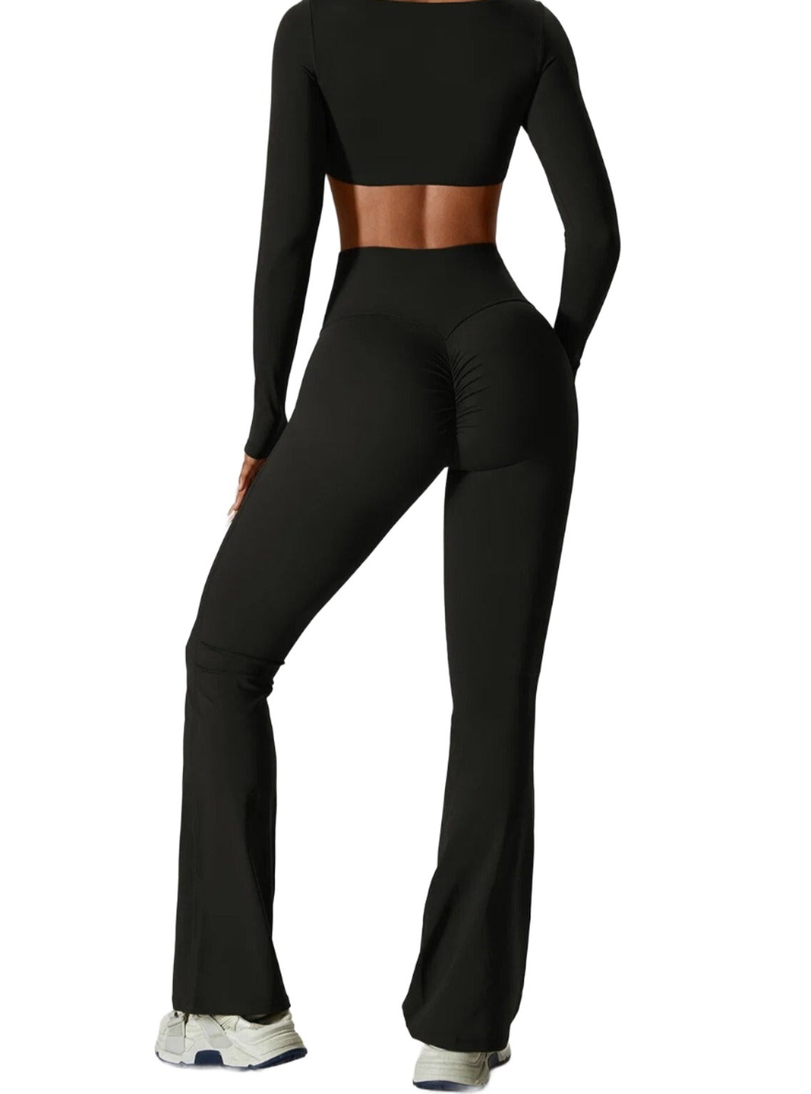 Leggings acampanados con fruncido