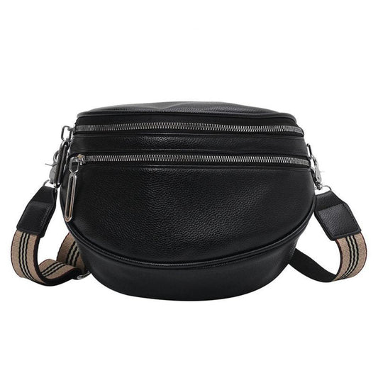 Bolso de hombro elegante de cuero, cómodo y atemporal
