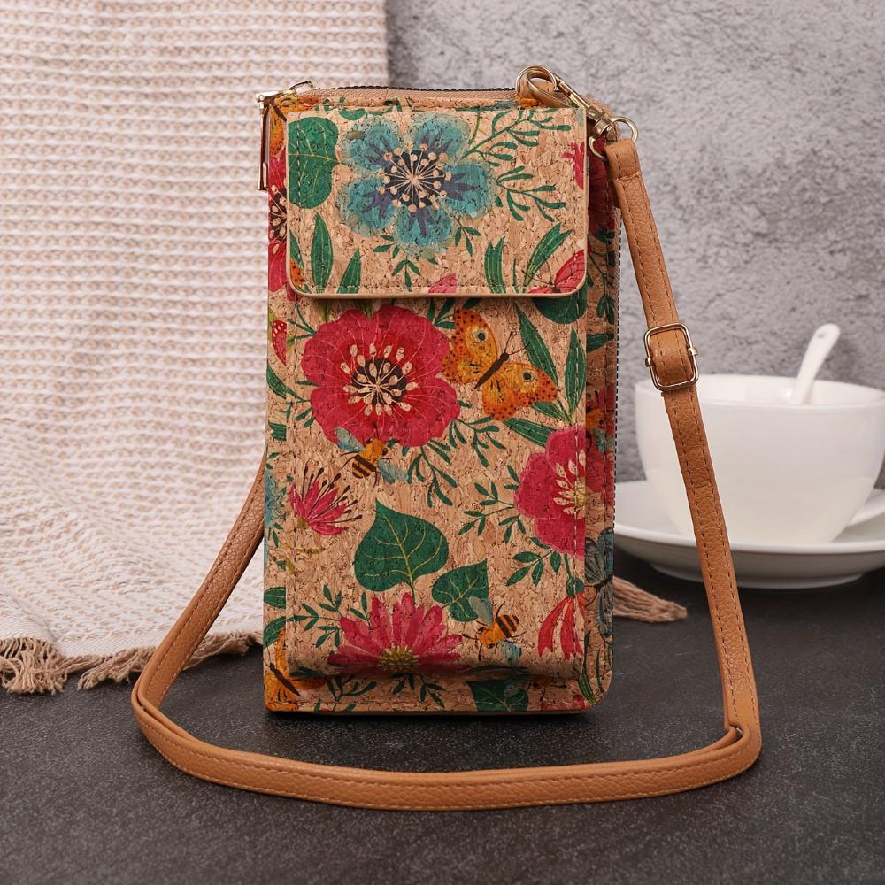 Bolso de hombro boho con flores de algodón, cómodo y elegantemente atemporal