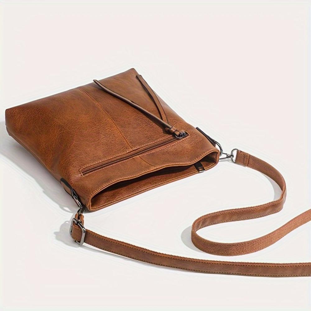 Bolso de hombro vintage de algodón con patrón de ajedrez, cómodo y elegante