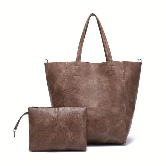 Gran bolso vintage de cuero, cómodo y atemporalmente elegante