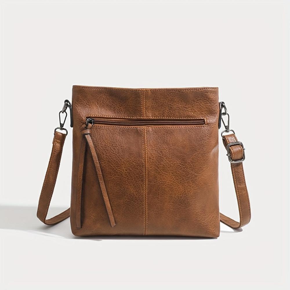 Bolso de hombro vintage de algodón con patrón de ajedrez, cómodo y elegante