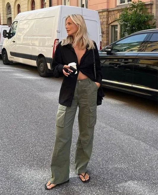 Pantalón cargo recto Hanna
