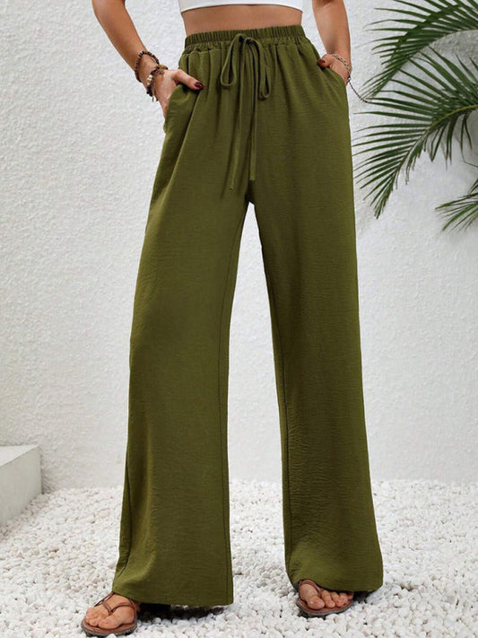 Marloes | Pantalón ancho cómodo con cintura elástica