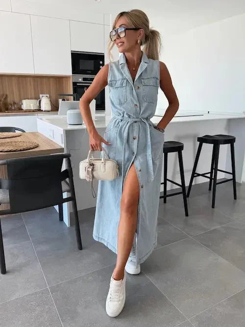 Ivy | Vestido maxi de denim
