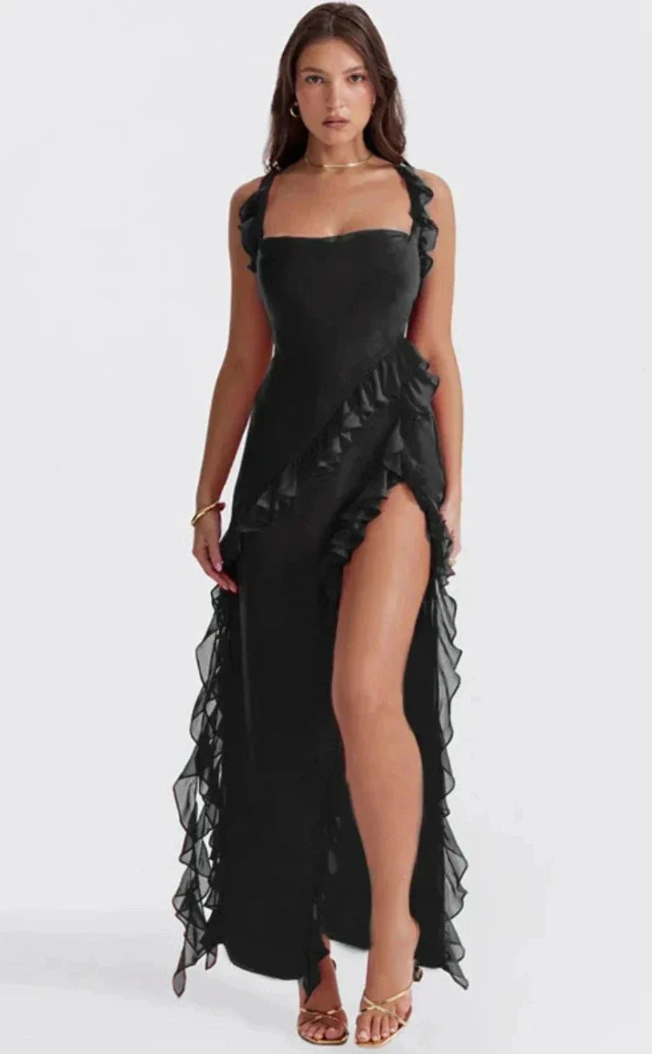 Lara™ | Elegante vestido maxi con abertura