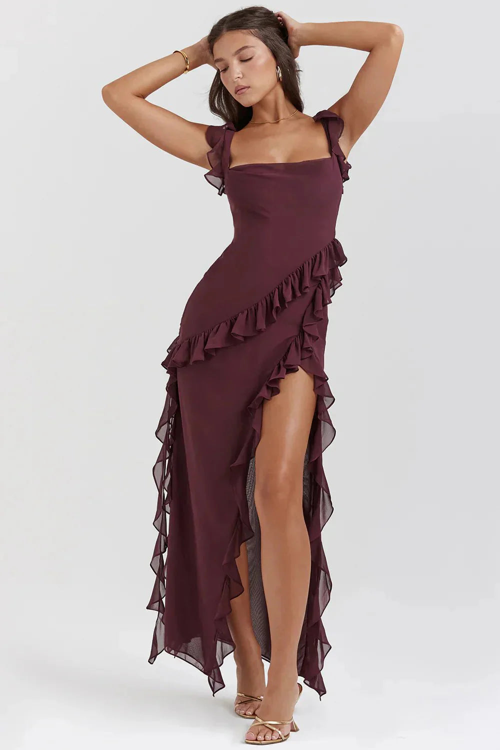 Lara™ | Elegante vestido maxi con abertura