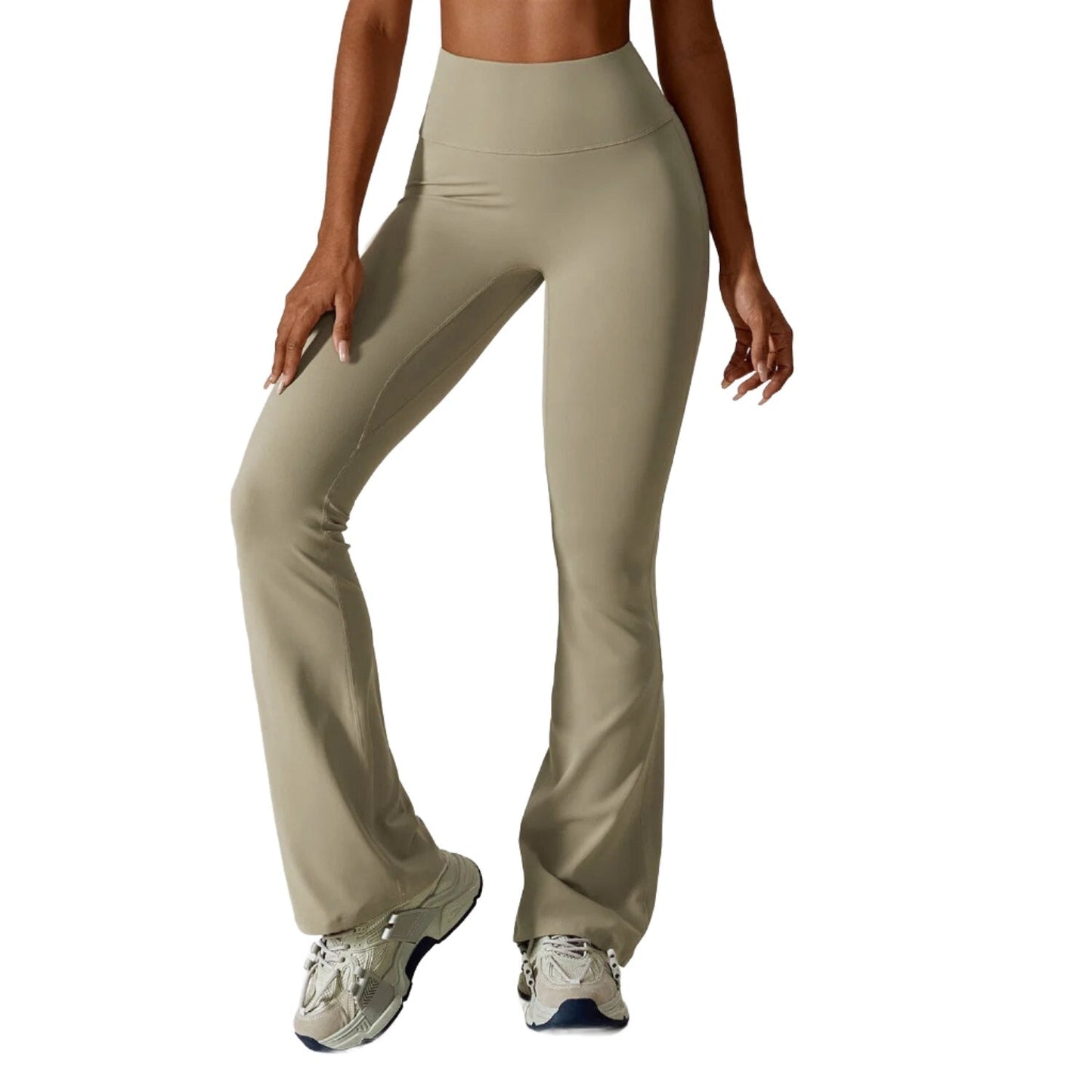 Leggings acampanados con fruncido