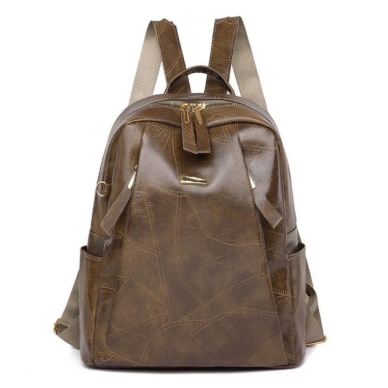Elegante mochila clásica de cuero, cómoda y atemporal para cualquier ocasión