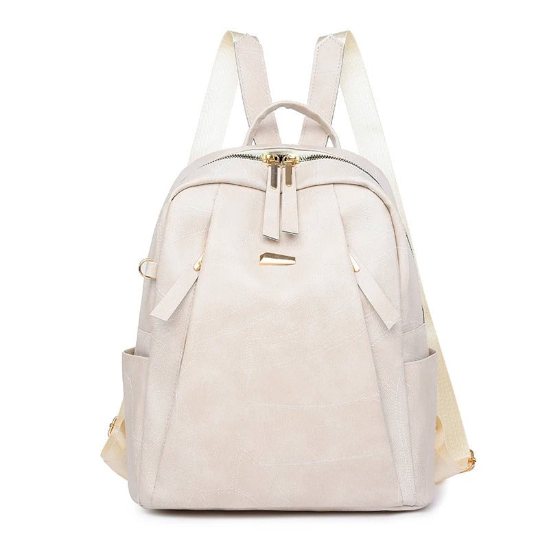 Elegante mochila clásica de cuero, cómoda y atemporal para cualquier ocasión