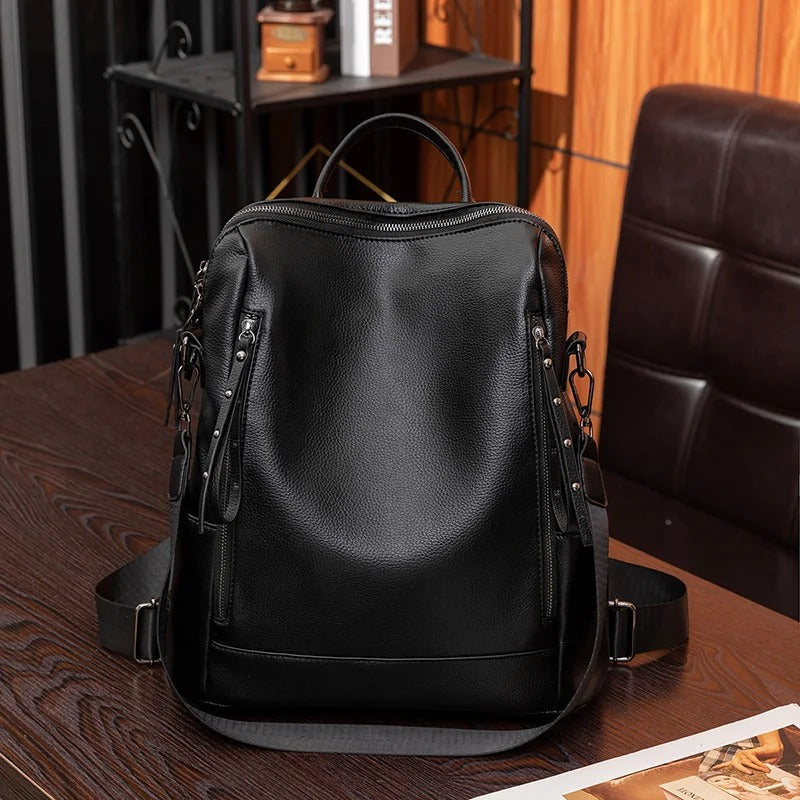 Elegante mochila urbana de material sostenible, cómoda y atemporal
