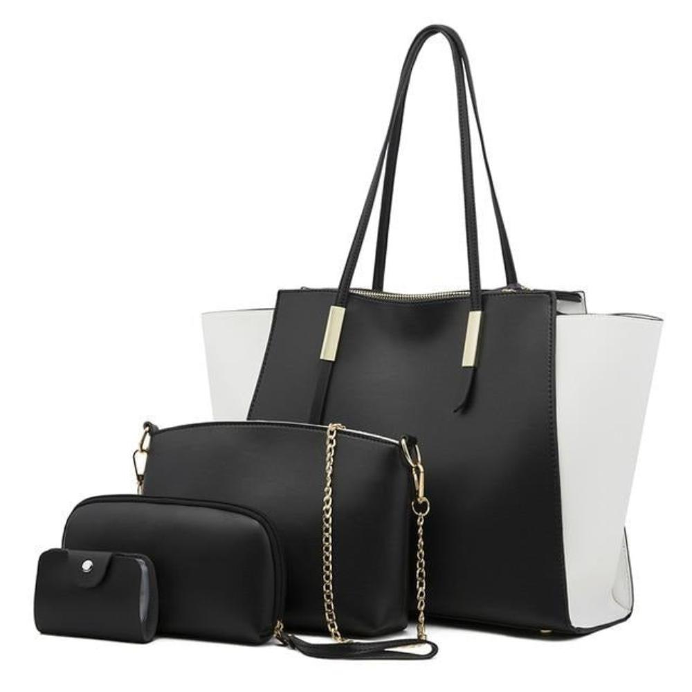 Set de 4 elegantes y lujosas bolsas de compras de material de alta calidad
