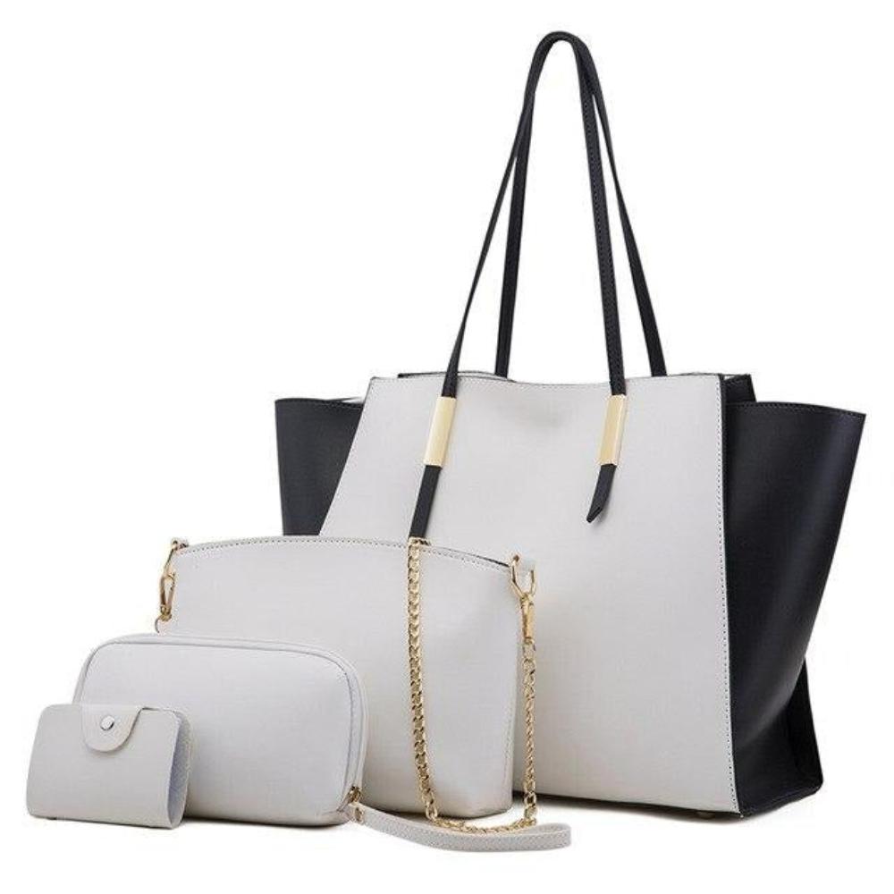 Set de 4 elegantes y lujosas bolsas de compras de material de alta calidad